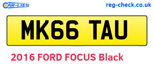MK66TAU are the vehicle registration plates.