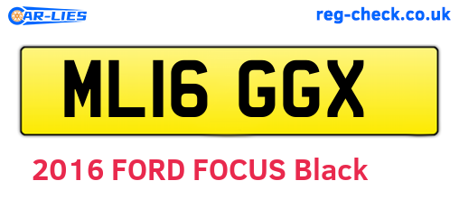 ML16GGX are the vehicle registration plates.