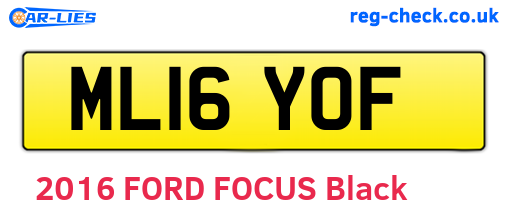 ML16YOF are the vehicle registration plates.