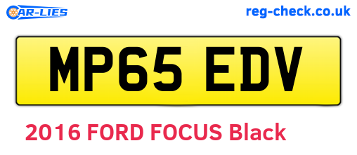 MP65EDV are the vehicle registration plates.