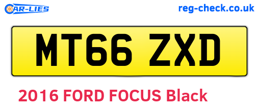 MT66ZXD are the vehicle registration plates.