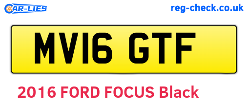 MV16GTF are the vehicle registration plates.