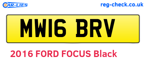 MW16BRV are the vehicle registration plates.
