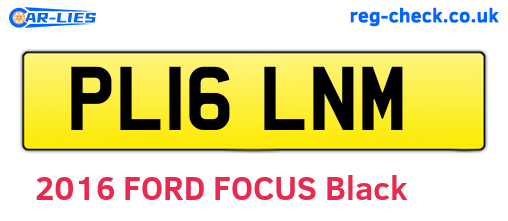 PL16LNM are the vehicle registration plates.
