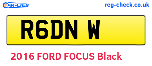 R6DNW are the vehicle registration plates.