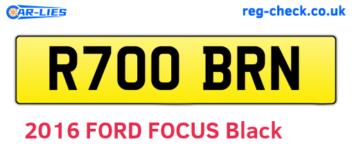 R700BRN are the vehicle registration plates.