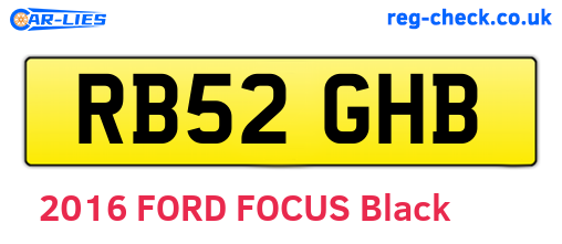 RB52GHB are the vehicle registration plates.