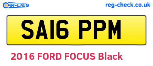 SA16PPM are the vehicle registration plates.