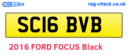 SC16BVB are the vehicle registration plates.