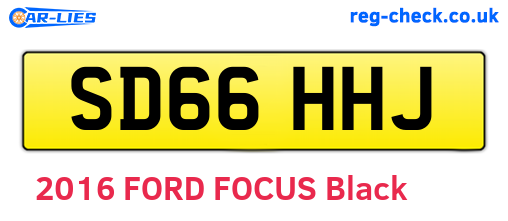 SD66HHJ are the vehicle registration plates.