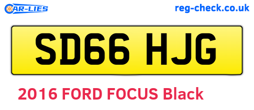 SD66HJG are the vehicle registration plates.