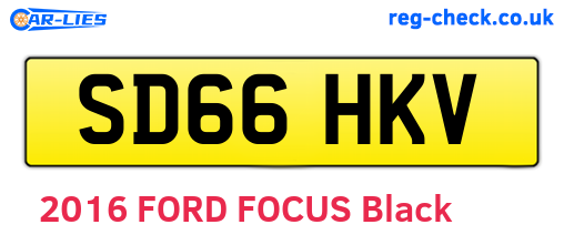 SD66HKV are the vehicle registration plates.