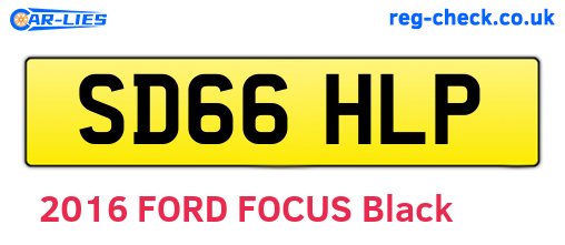 SD66HLP are the vehicle registration plates.