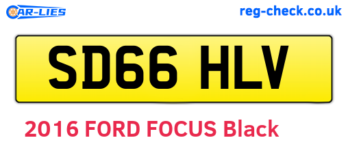 SD66HLV are the vehicle registration plates.