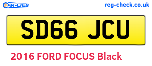 SD66JCU are the vehicle registration plates.