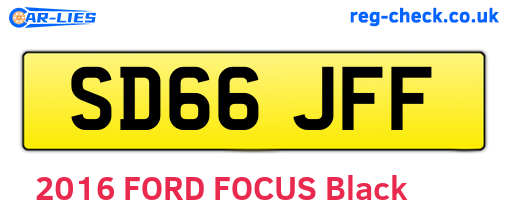 SD66JFF are the vehicle registration plates.