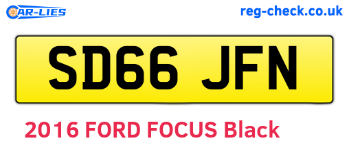 SD66JFN are the vehicle registration plates.