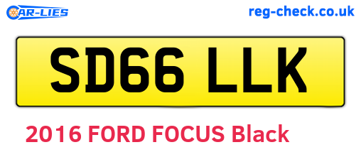 SD66LLK are the vehicle registration plates.