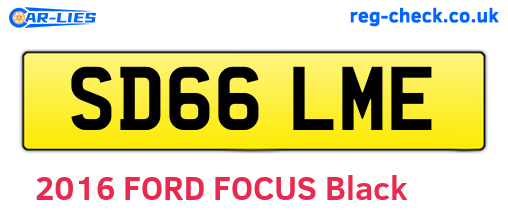SD66LME are the vehicle registration plates.