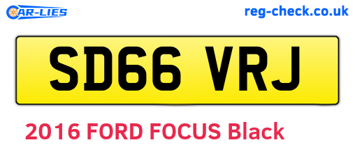 SD66VRJ are the vehicle registration plates.