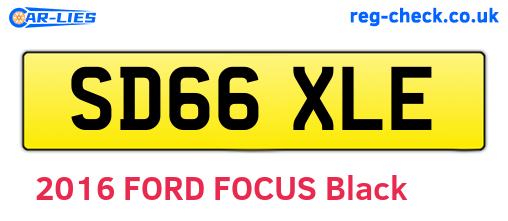 SD66XLE are the vehicle registration plates.