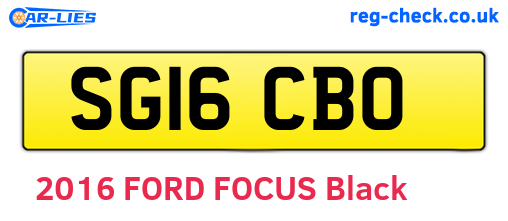 SG16CBO are the vehicle registration plates.