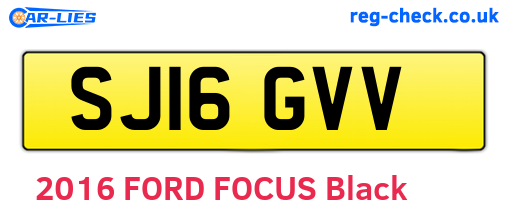 SJ16GVV are the vehicle registration plates.