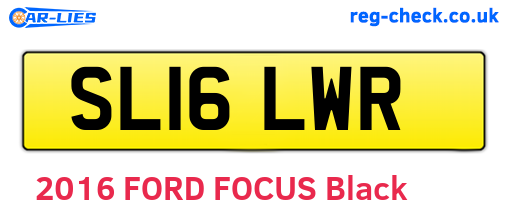 SL16LWR are the vehicle registration plates.