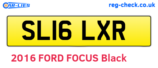 SL16LXR are the vehicle registration plates.