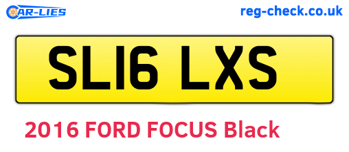 SL16LXS are the vehicle registration plates.