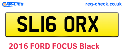 SL16ORX are the vehicle registration plates.