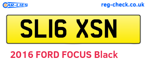 SL16XSN are the vehicle registration plates.