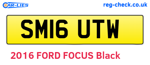 SM16UTW are the vehicle registration plates.