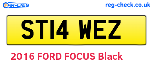 ST14WEZ are the vehicle registration plates.
