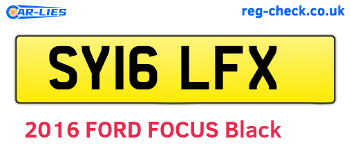 SY16LFX are the vehicle registration plates.