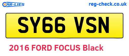 SY66VSN are the vehicle registration plates.