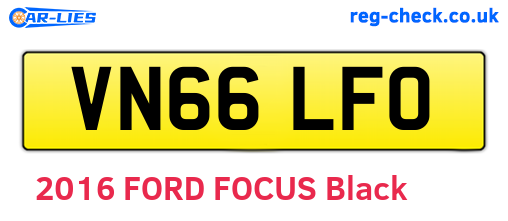 VN66LFO are the vehicle registration plates.