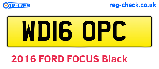 WD16OPC are the vehicle registration plates.