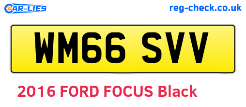 WM66SVV are the vehicle registration plates.