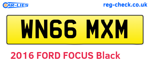 WN66MXM are the vehicle registration plates.