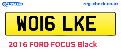 WO16LKE are the vehicle registration plates.