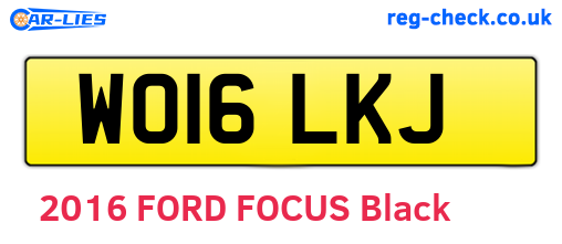 WO16LKJ are the vehicle registration plates.
