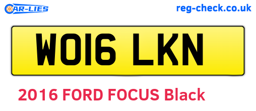 WO16LKN are the vehicle registration plates.