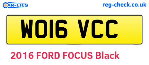 WO16VCC are the vehicle registration plates.