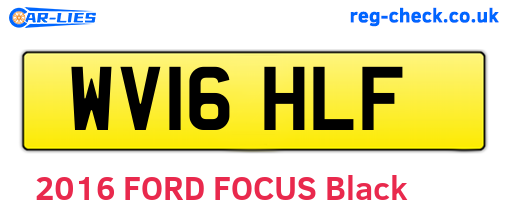 WV16HLF are the vehicle registration plates.