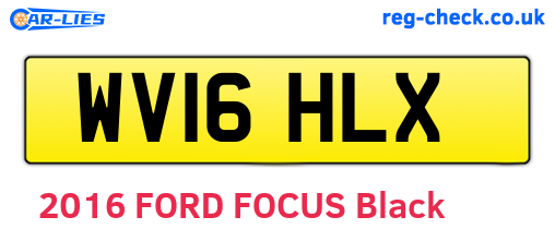 WV16HLX are the vehicle registration plates.