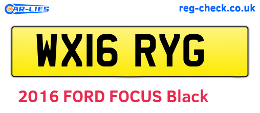 WX16RYG are the vehicle registration plates.