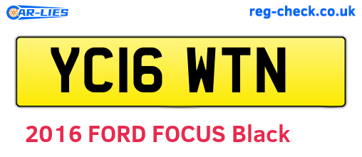YC16WTN are the vehicle registration plates.