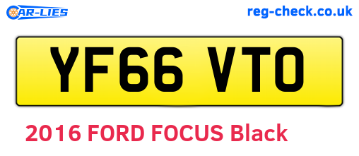 YF66VTO are the vehicle registration plates.