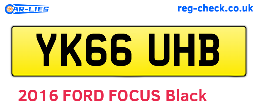YK66UHB are the vehicle registration plates.
